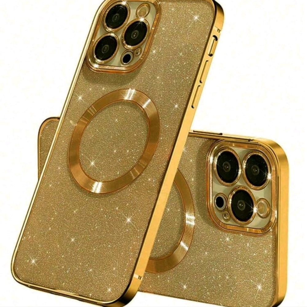 Gold Glitter iPhone 15 case